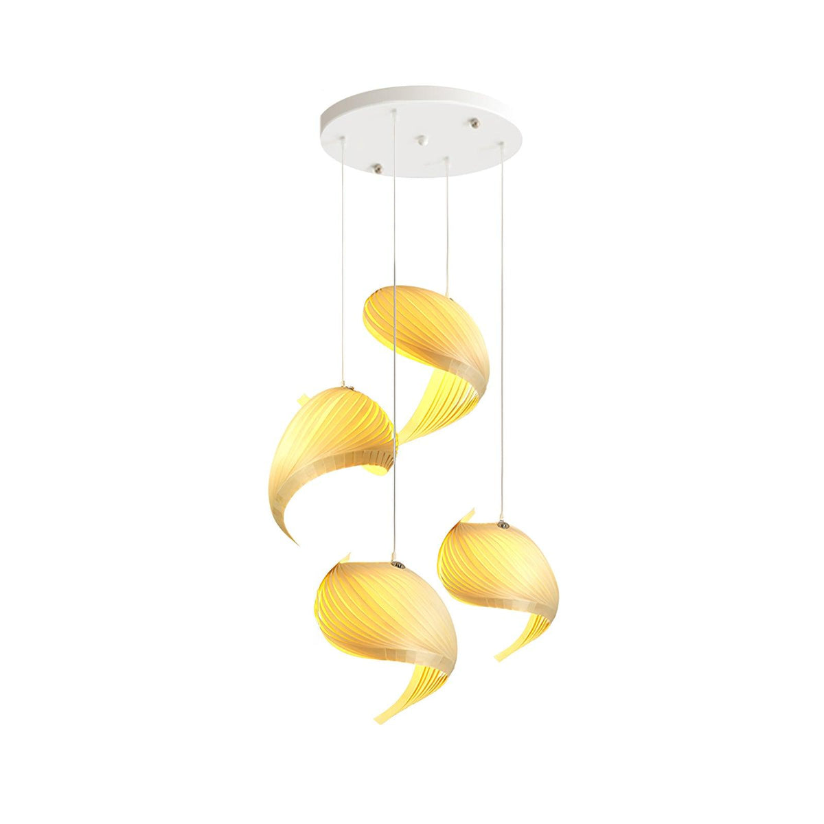 Loe Postmodern Luxury Shell Wood Wood Pendant Light