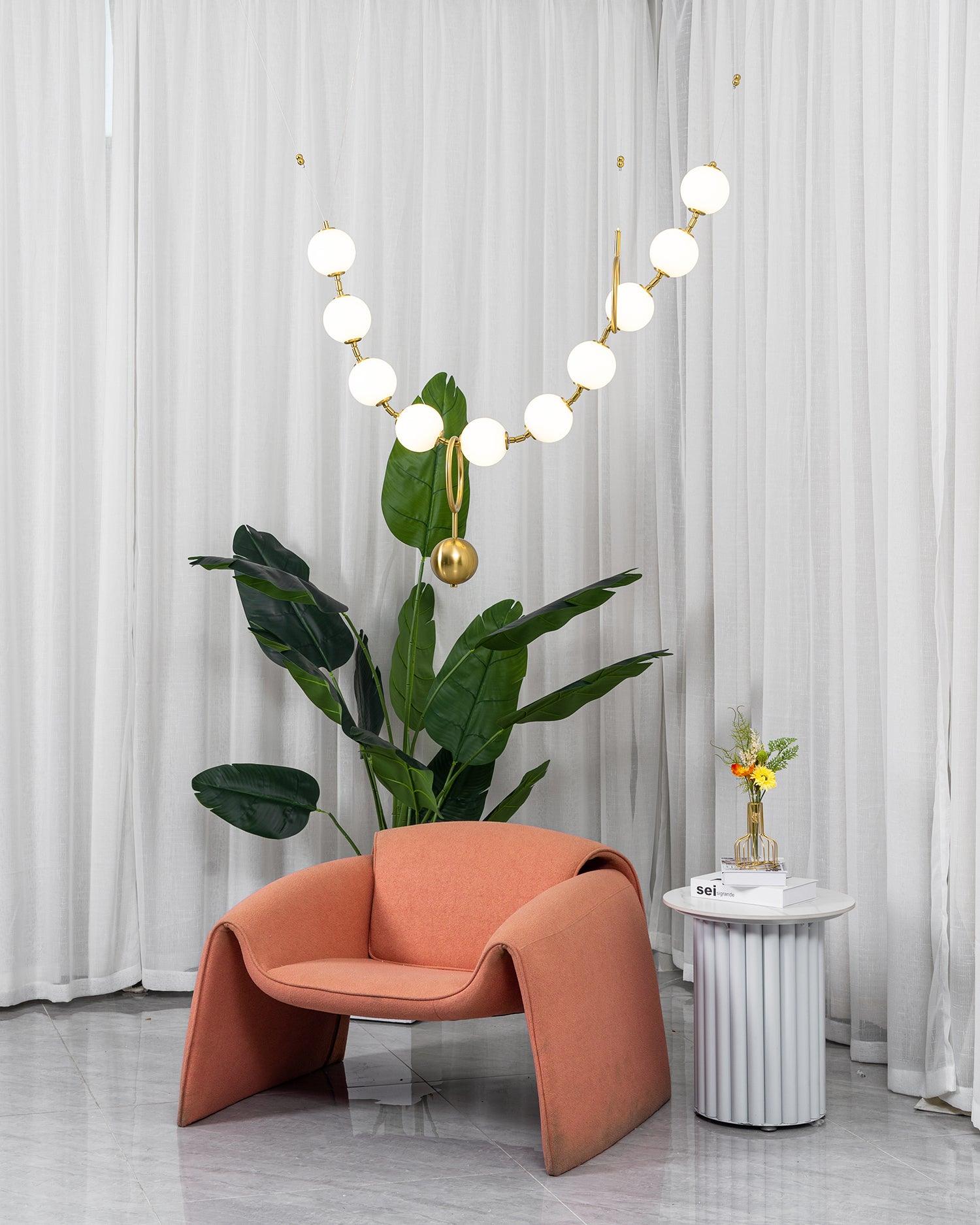 Lustra Pendant Lamp Necklace Glass - Neutral Decor
