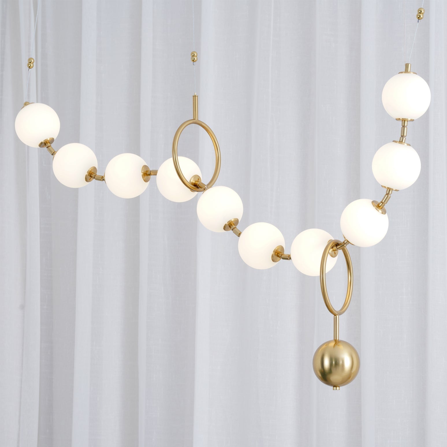 Lustra Pendant Lamp Necklace Glass - Neutral Decor
