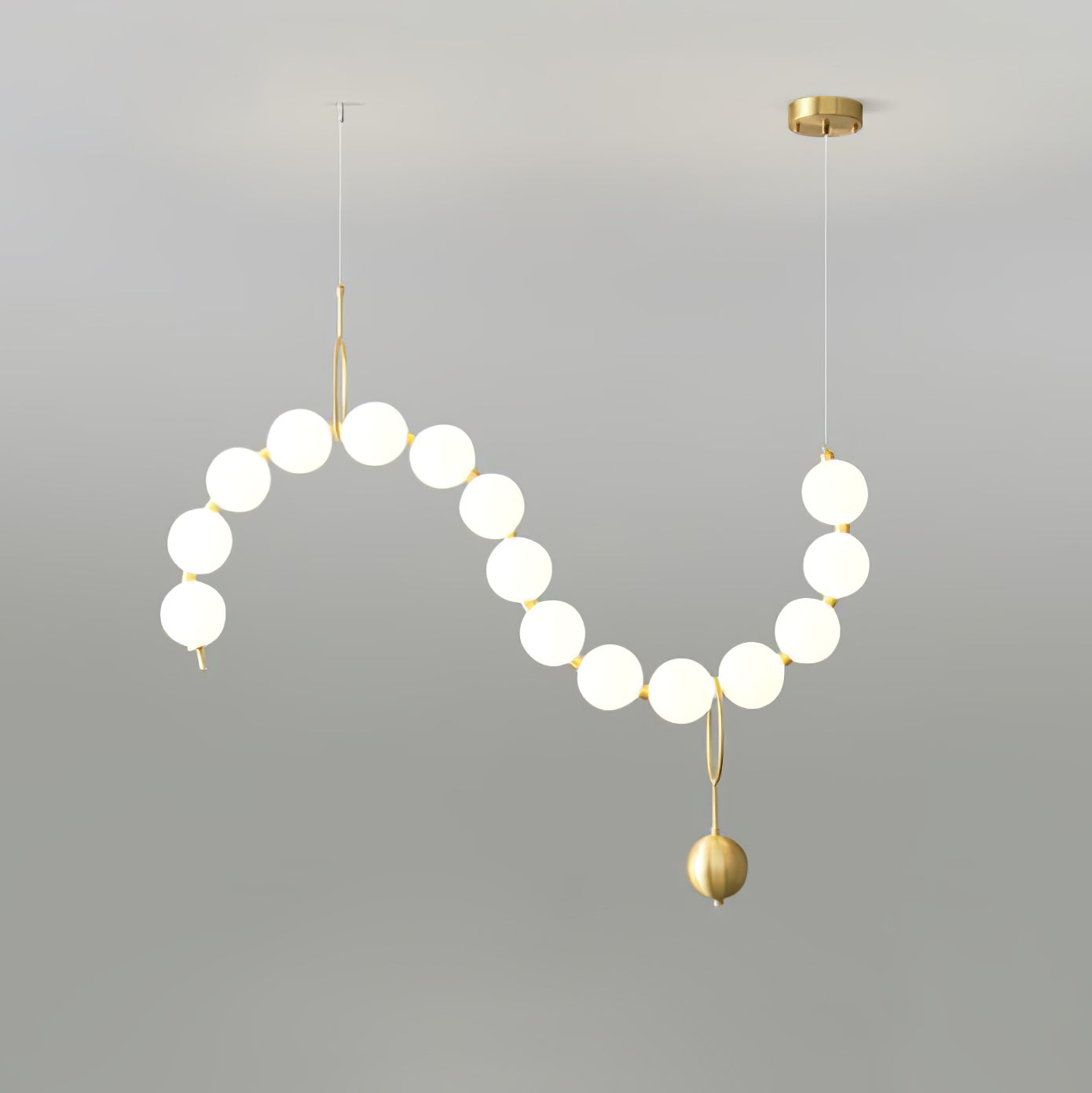 Lustra Pendant Lamp Necklace Glass - Neutral Decor