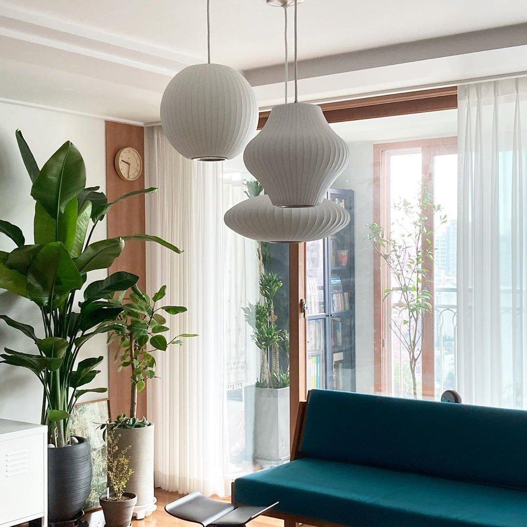 Nebula Bubble Mulberry Silk Pendant Lamp