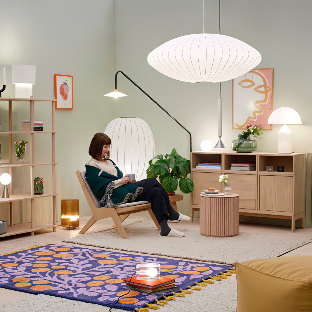 Nebula Bubble Mulberry Silk Pendant Lamp