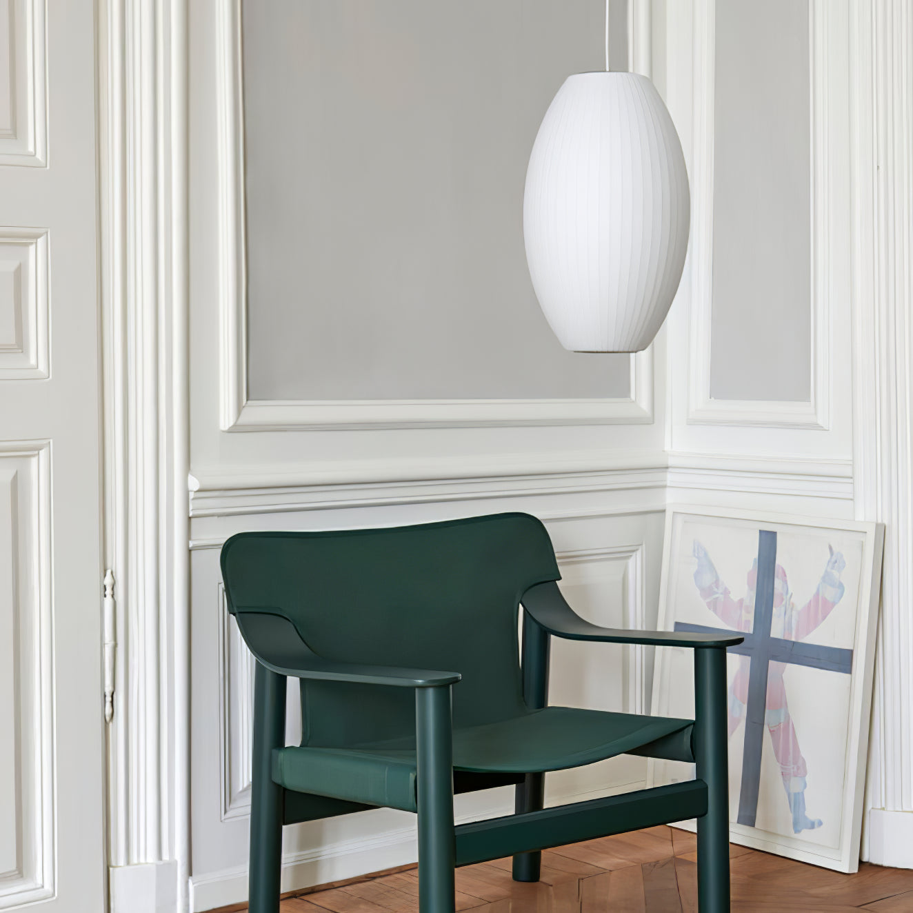 Ritta Pendant Light Bubble Mulberry Silk - Neutral Decor