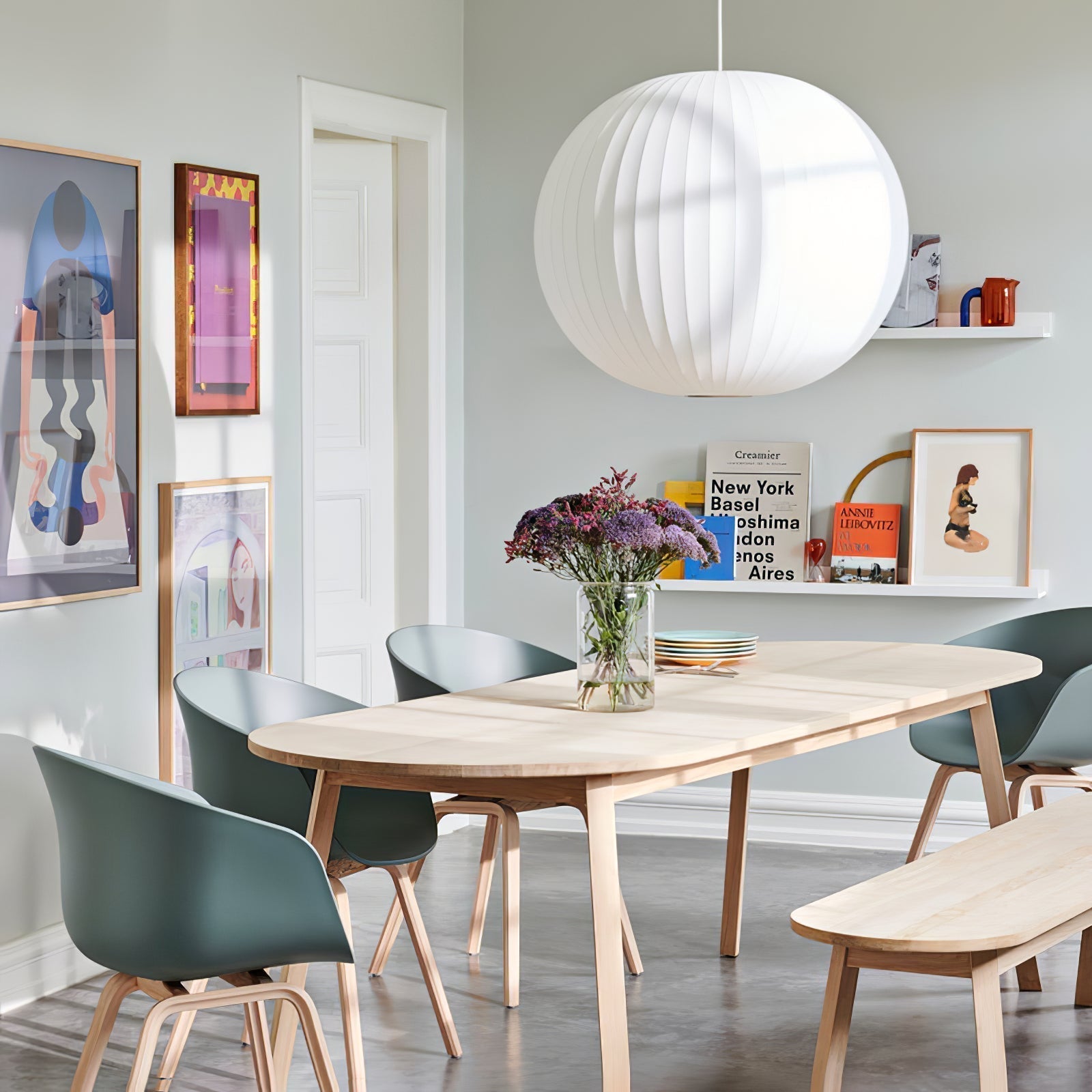 Nebula Bubble Mulberry Silk Pendant Lamp