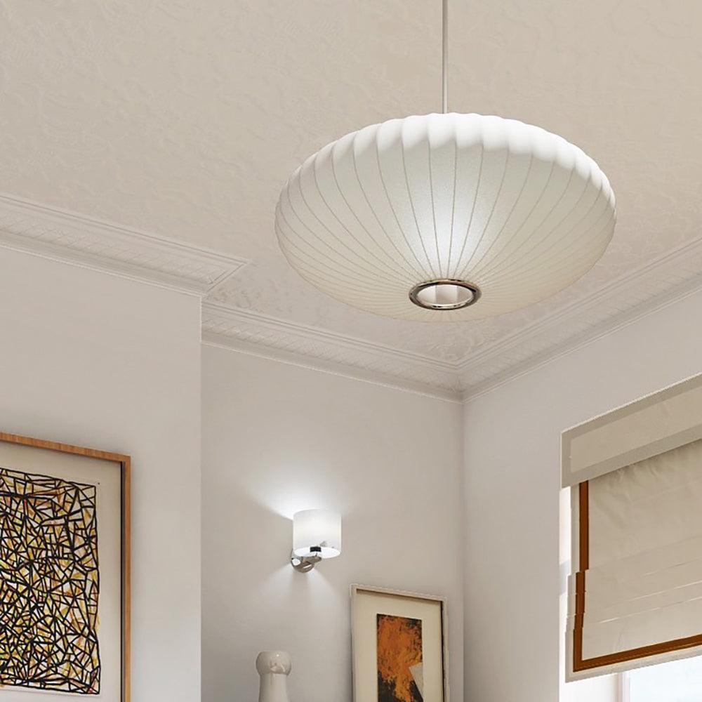 Nebula Bubble Mulberry Silk Pendant Lamp - Neutral Decor