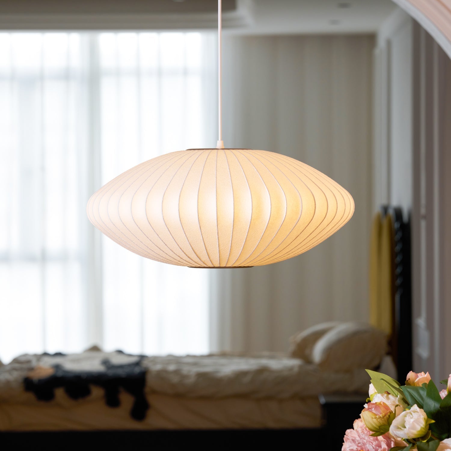 Nebula Bubble Mulberry Silk Pendant Lamp