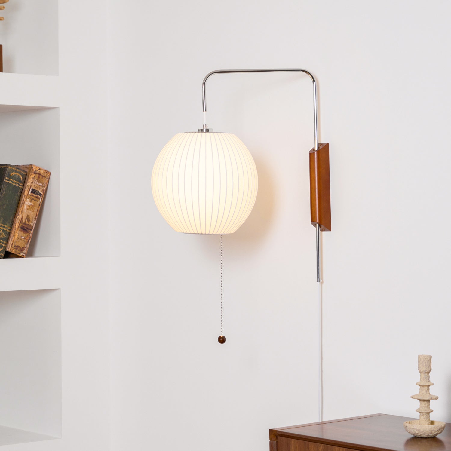 Hugo Wall Sconce Walnut Ball
