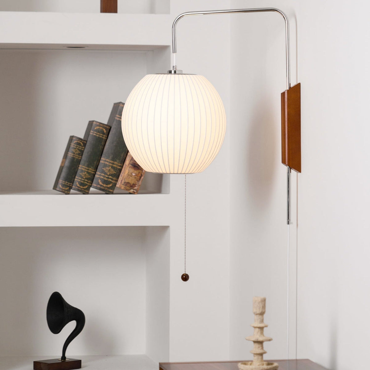 Hugo Wall Sconce Walnut Ball