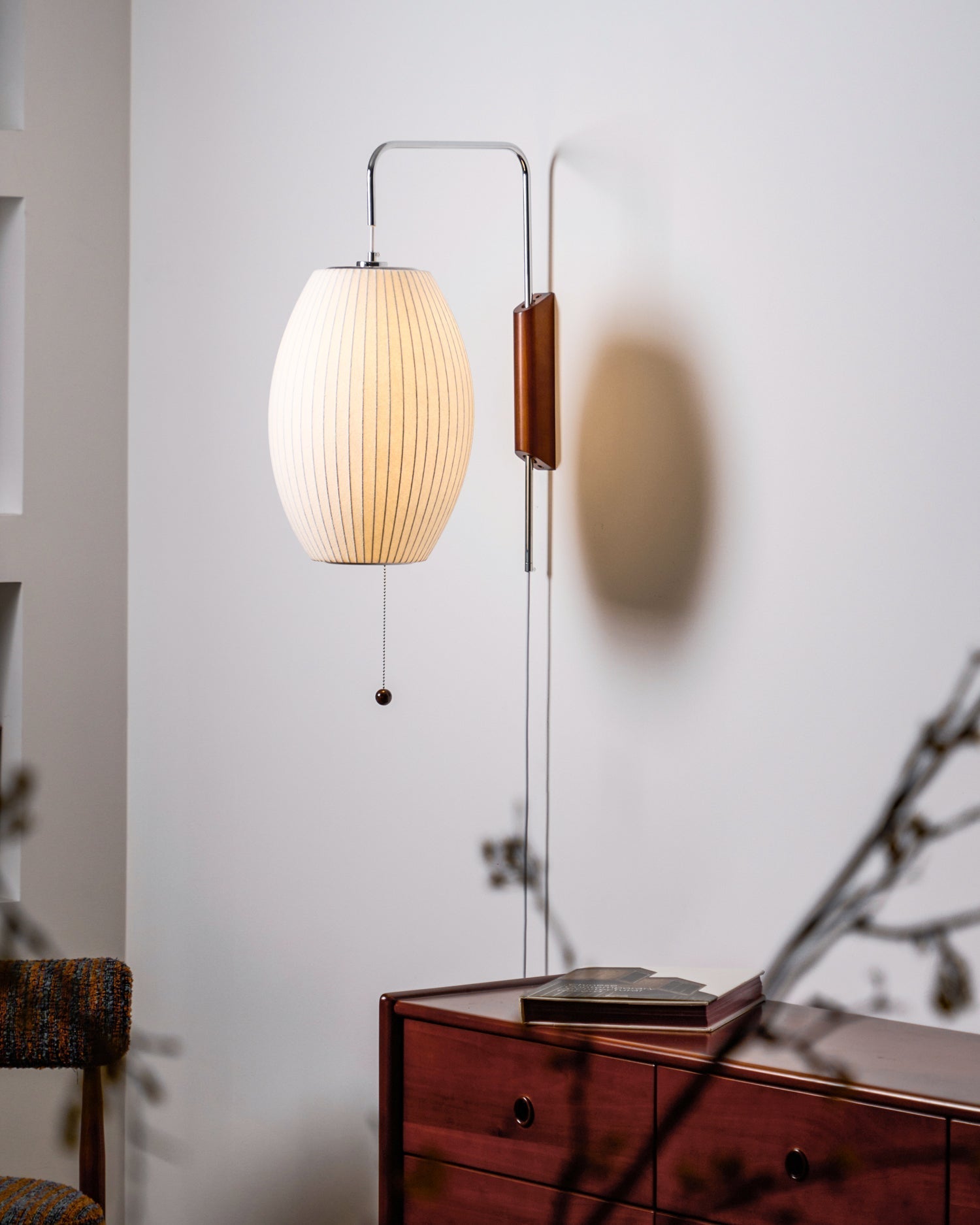 Hugo Wall Sconce Walnut Ball