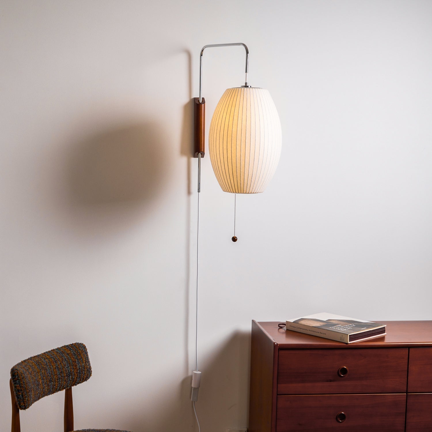 Lustra Wall Sconce Walnut Ball - Neutral Decor