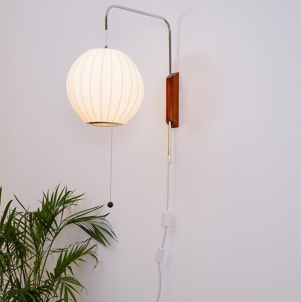 Lustra Wall Sconce Walnut Ball - Neutral Decor