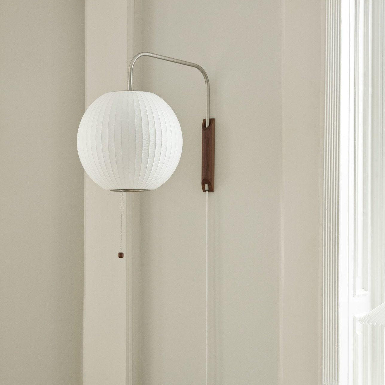 Hugo Wall Sconce Walnut Ball