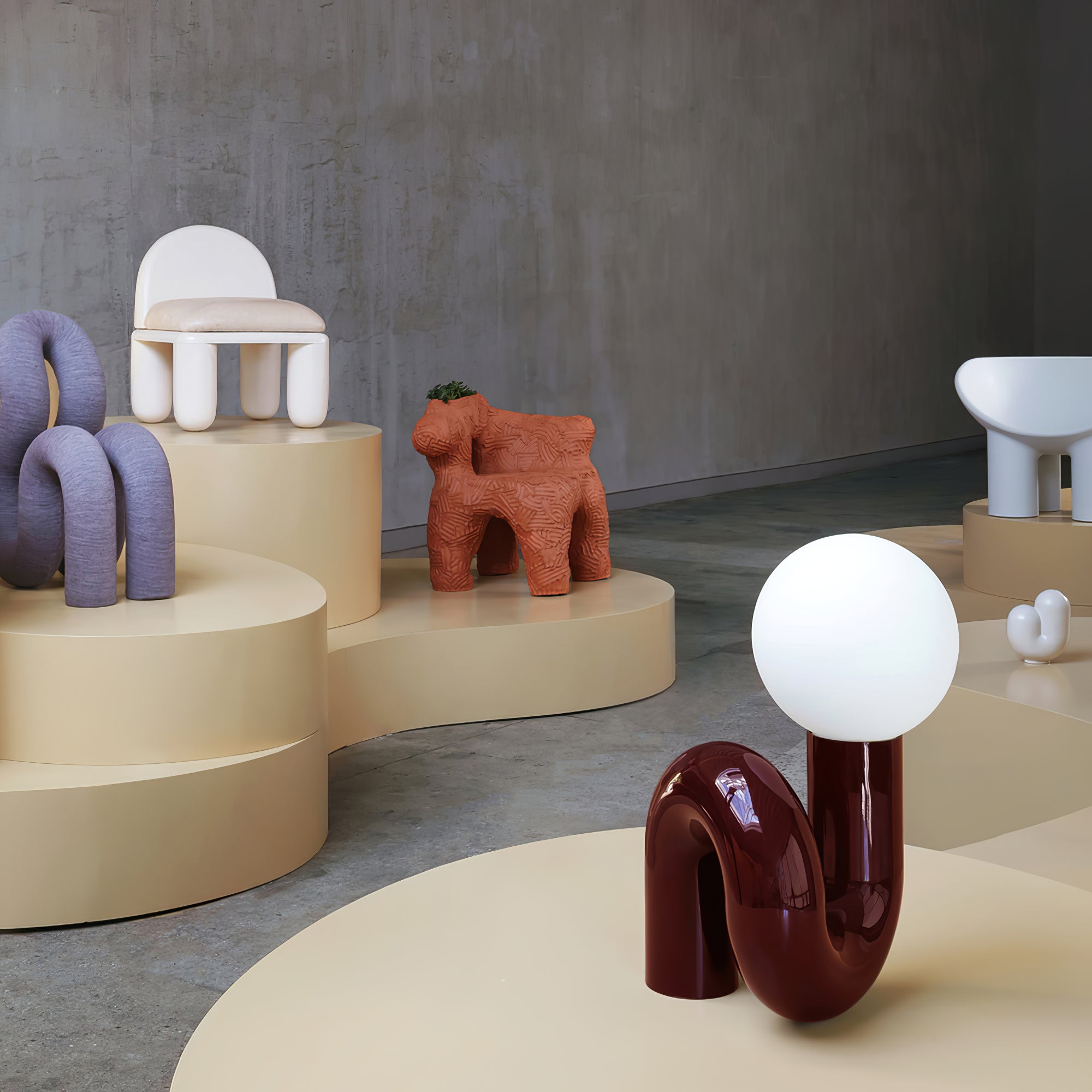 Soreeon Lamp Playful N Shape All White