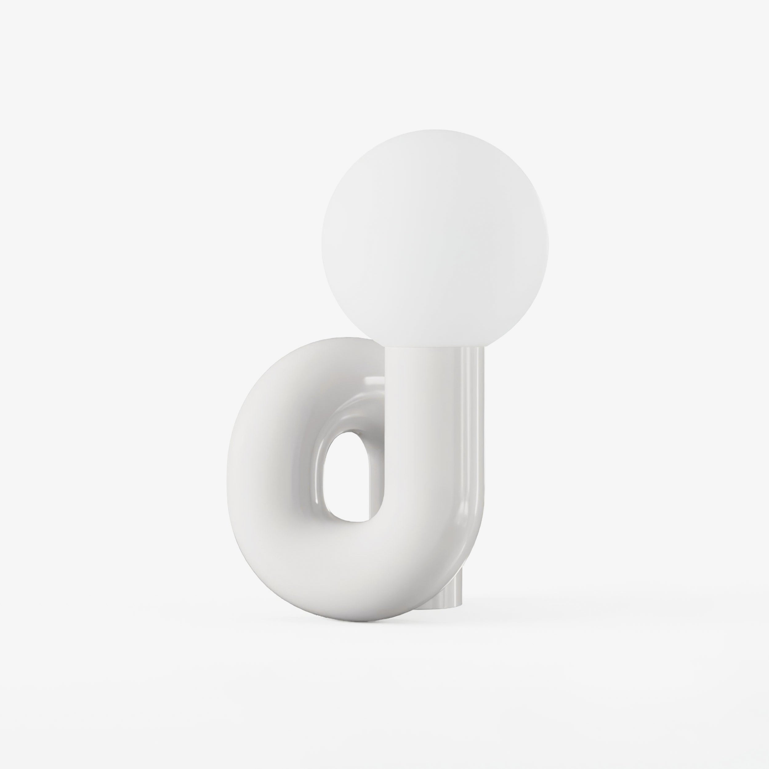 Soreeon Lamp Playful N Shape All White
