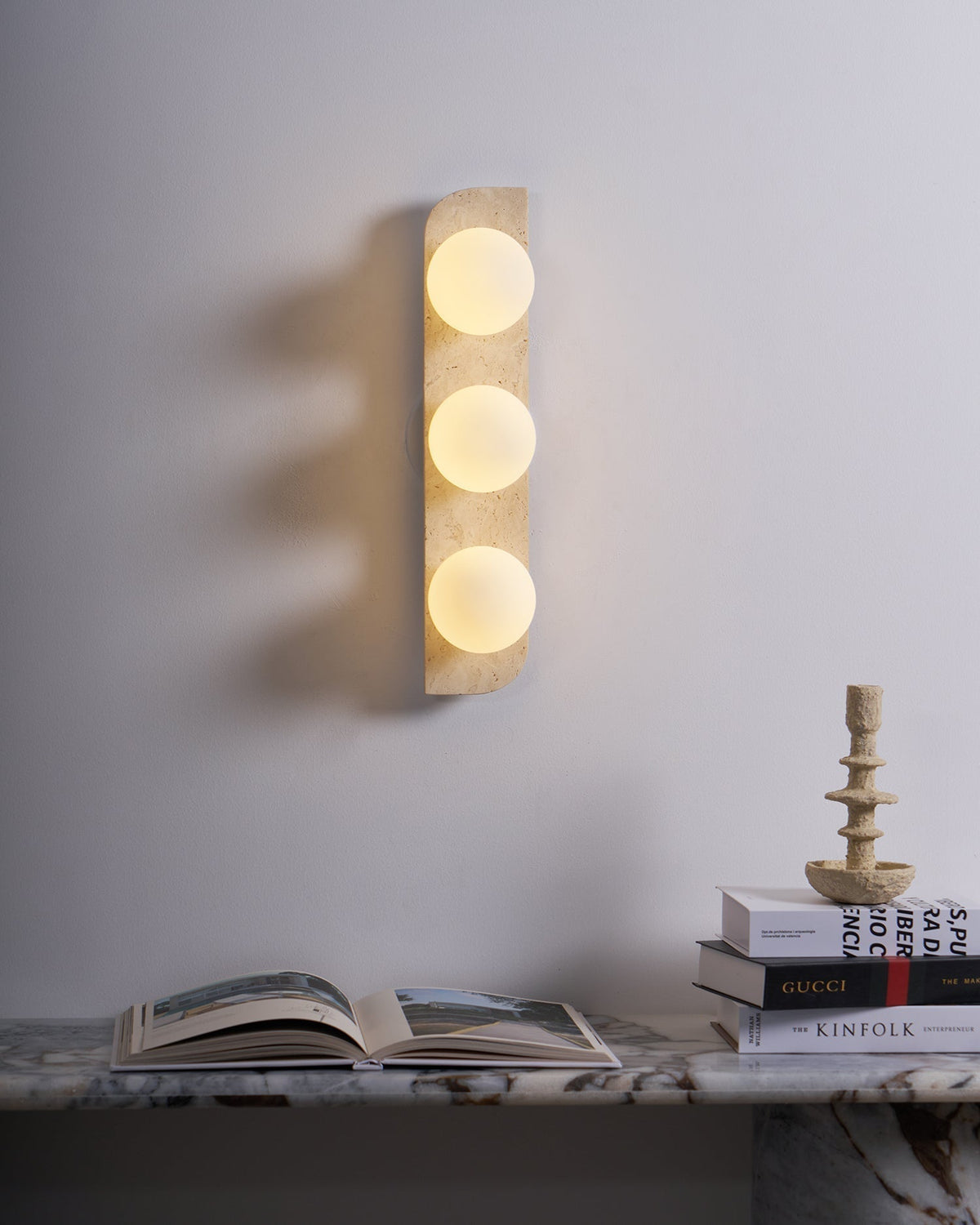 Taviniella Minimalist Travertine Wall Light