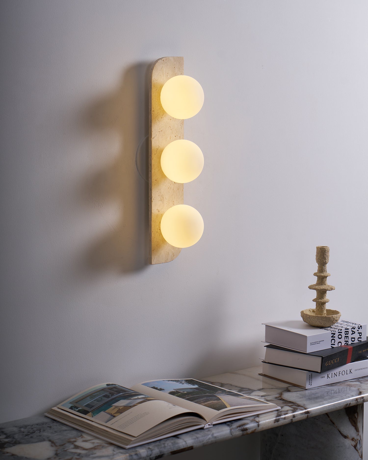 Taviniella Minimalist Travertine Wall Light