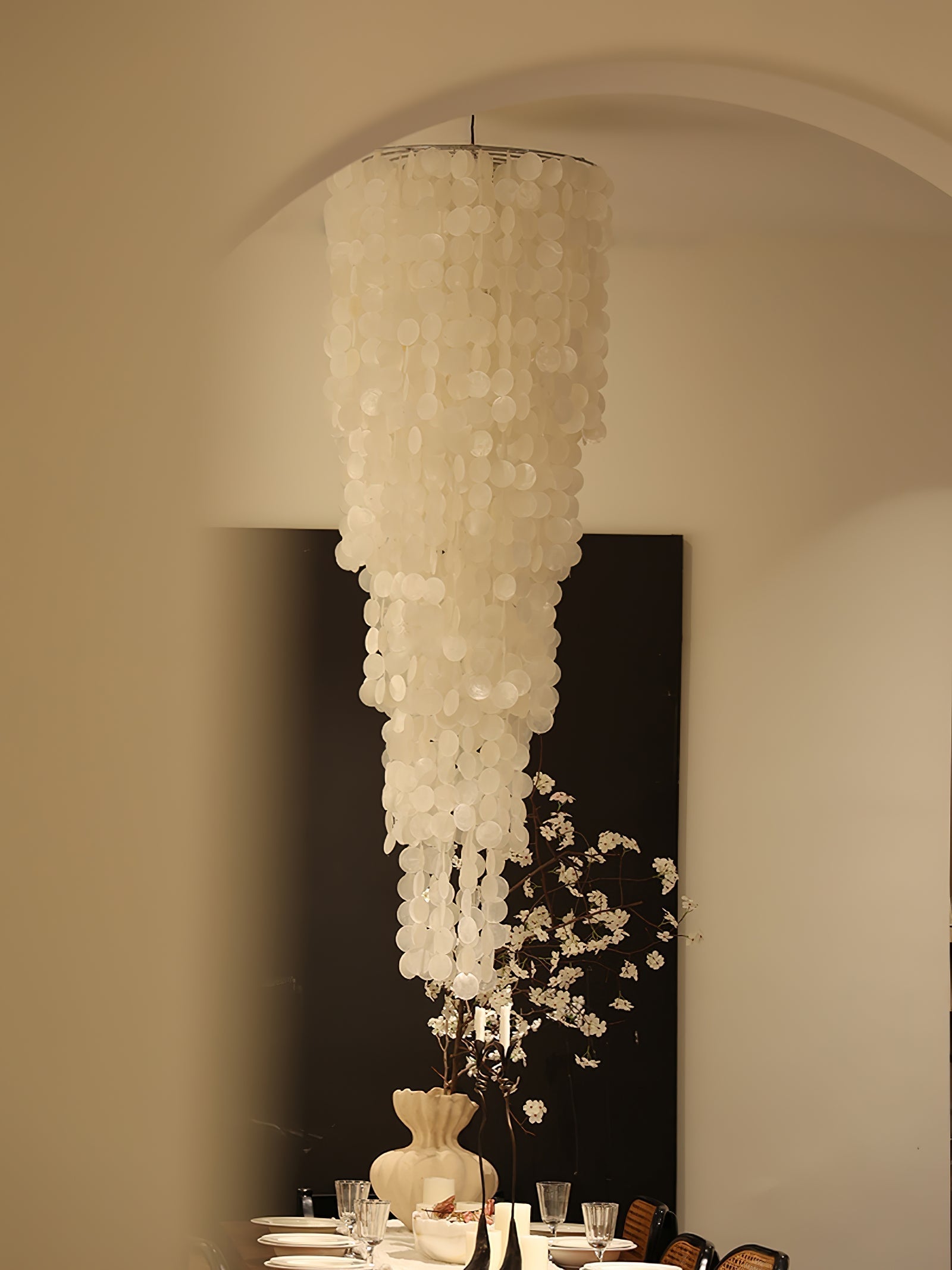 Eloryra Cascading Shell Chandelier