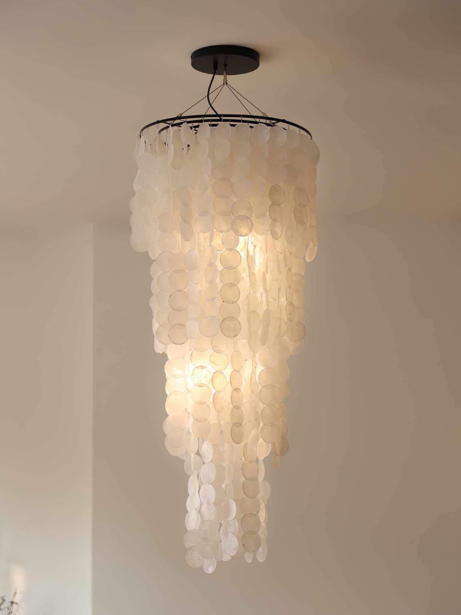 Eloryra Cascading Shell Chandelier
