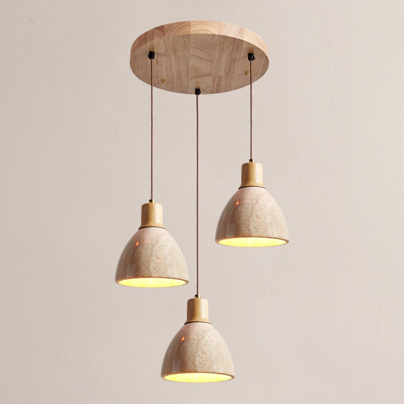 Nerio Modern Minimalist Travertine Pendant Light