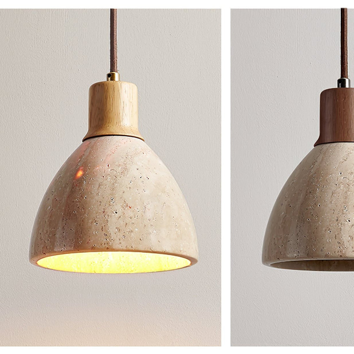 Nerio Modern Minimalist Travertine Pendant Light