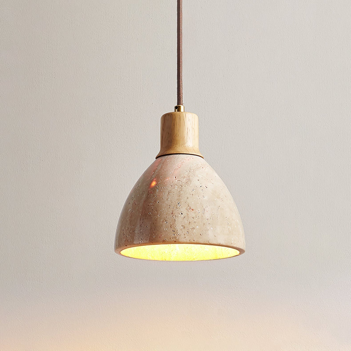 Nerio Modern Minimalist Travertine Pendant Light
