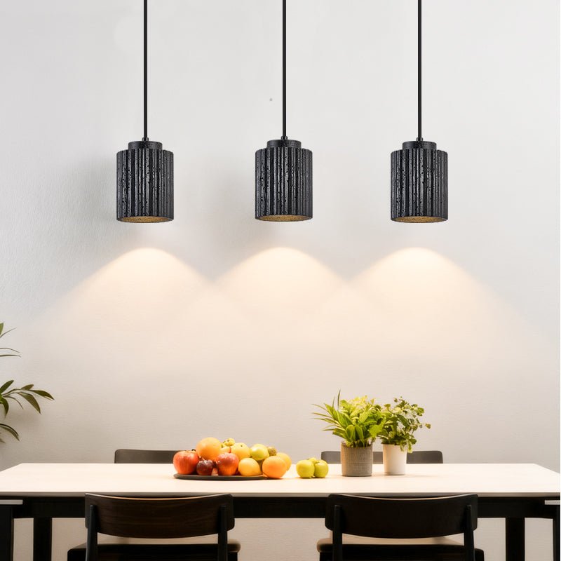 Hirb Ridge Black Travertine Pendant Light