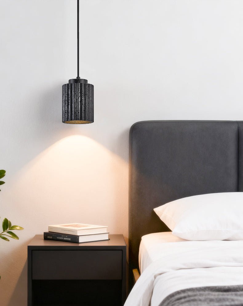 Hirb Ridge Black Travertine Pendant Light