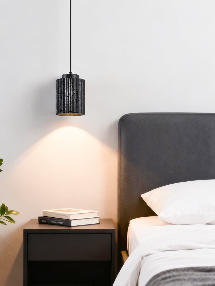 Hirb Ridge Black Travertine Pendant Light