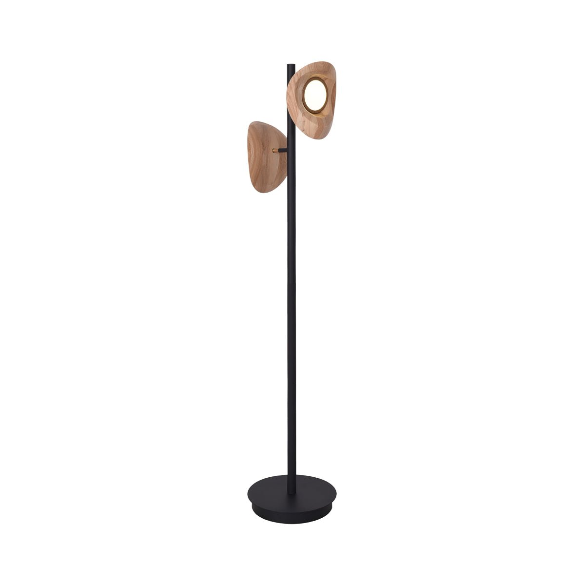 Ceyran Double Sphere Black Floor Lamp