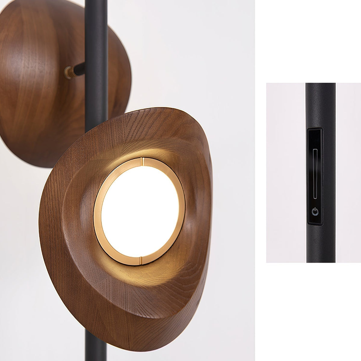 Ceyran Double Sphere Black Floor Lamp