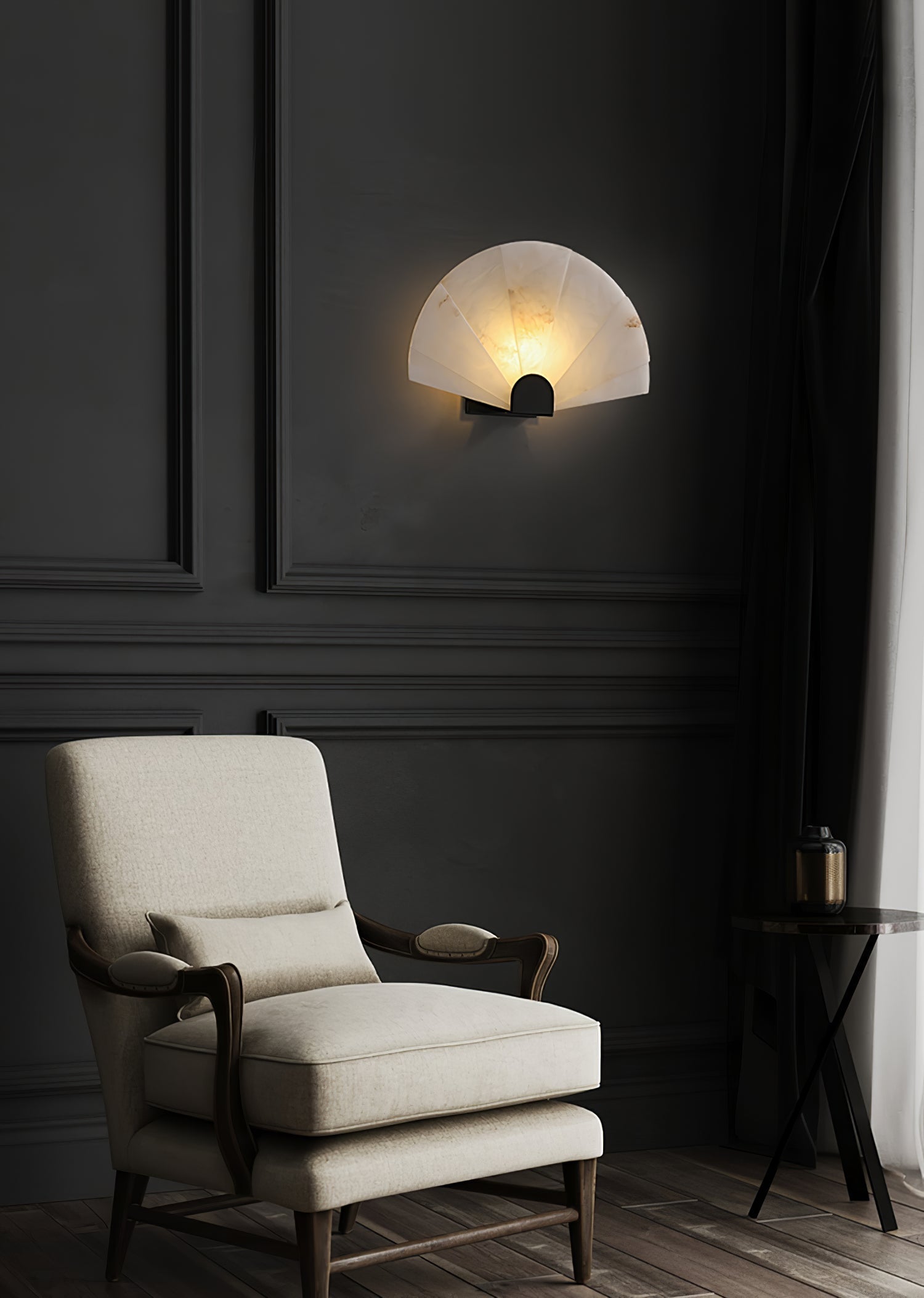 Nivelella Minimalist Alabaster Wall Light