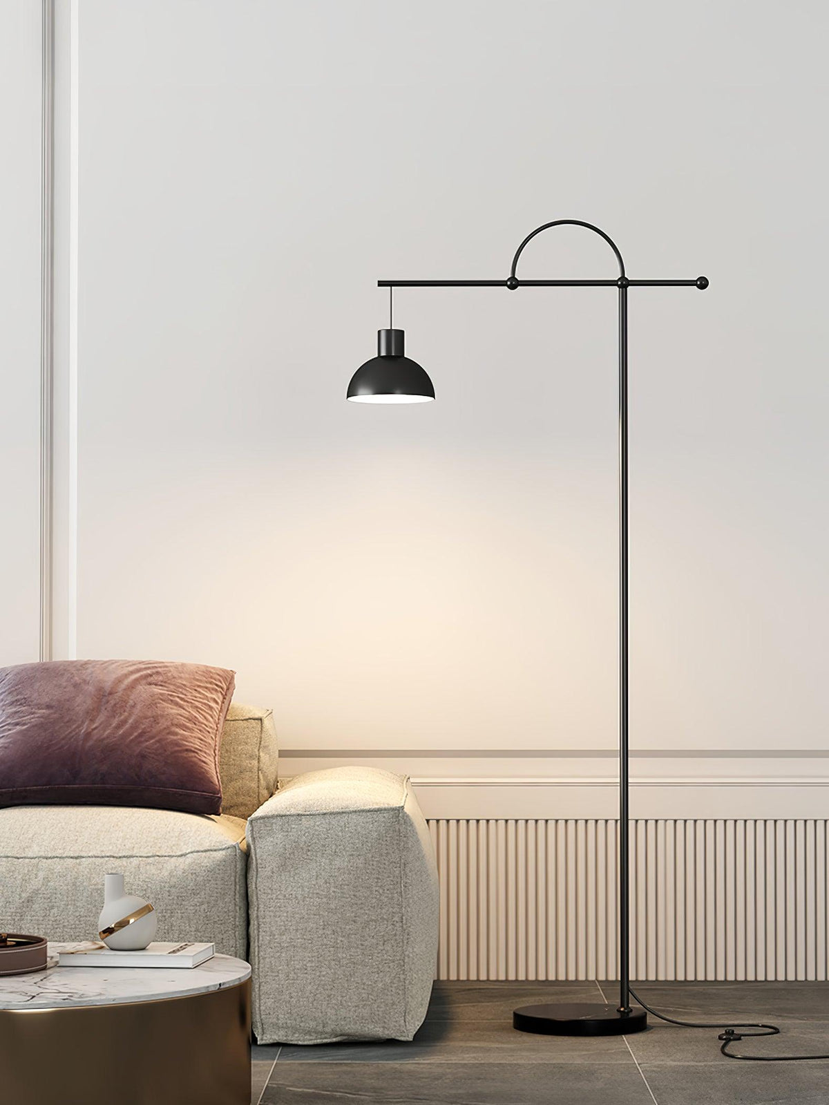 Usilil Art Deco Brass Floor Lamp