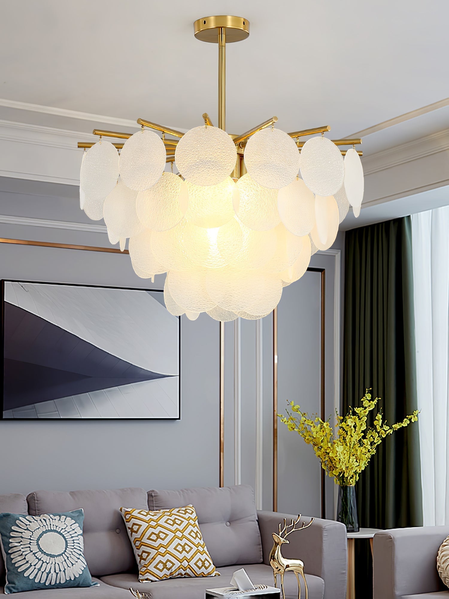 Zorven Chandelier Nimbus Glass Droplets