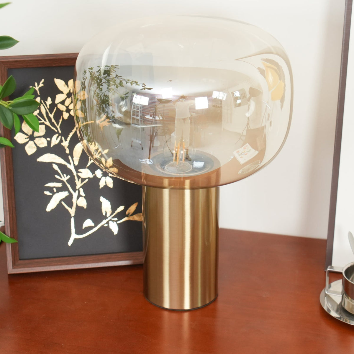 Teloz Glass Industrial Table Lamp