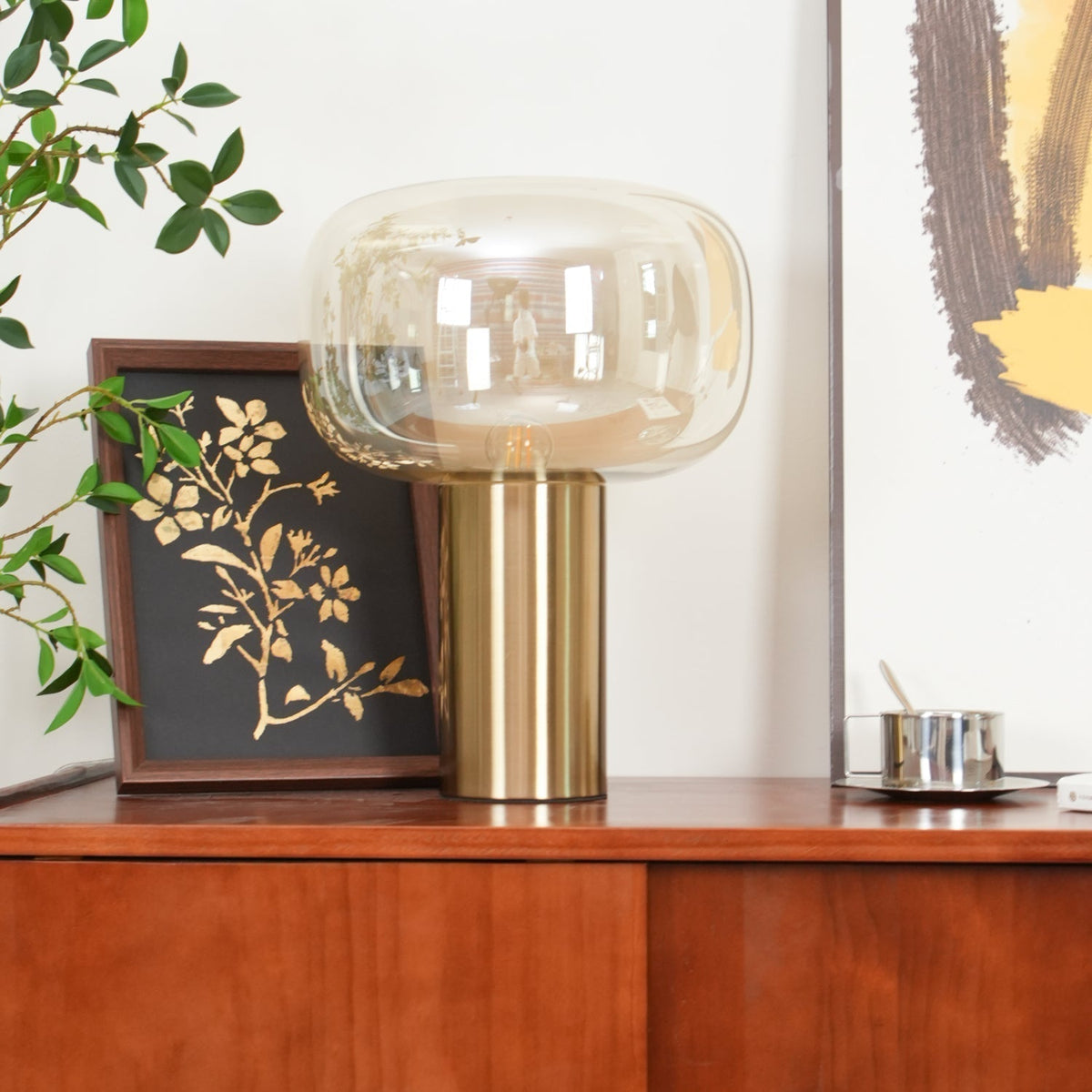 Teloz Glass Industrial Table Lamp