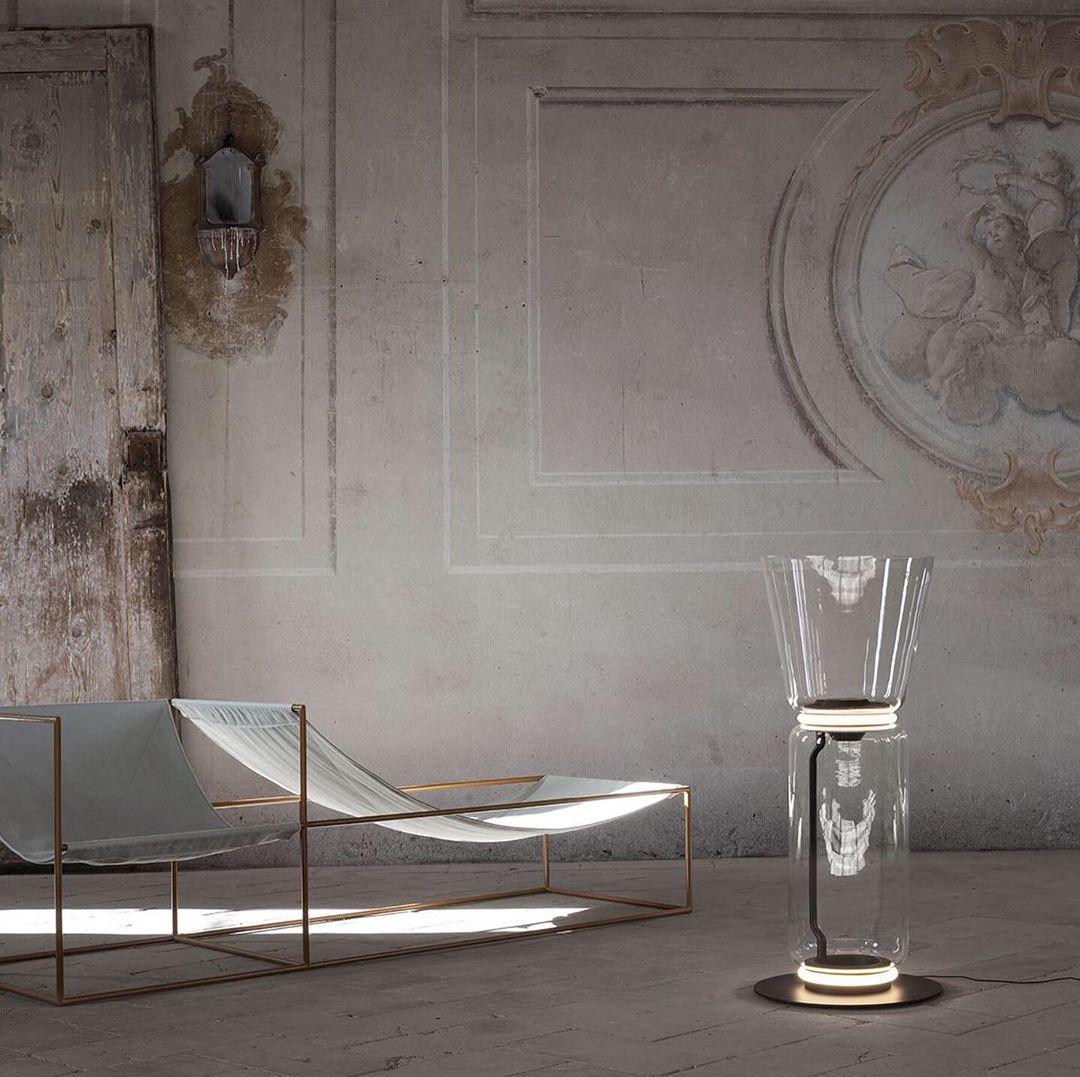 Lustra Floor Lamp Bamboo Glass - Neutral Decor