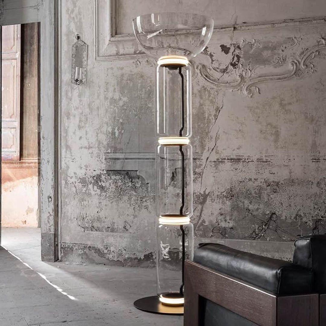 Lustra Floor Lamp Bamboo Glass - Neutral Decor