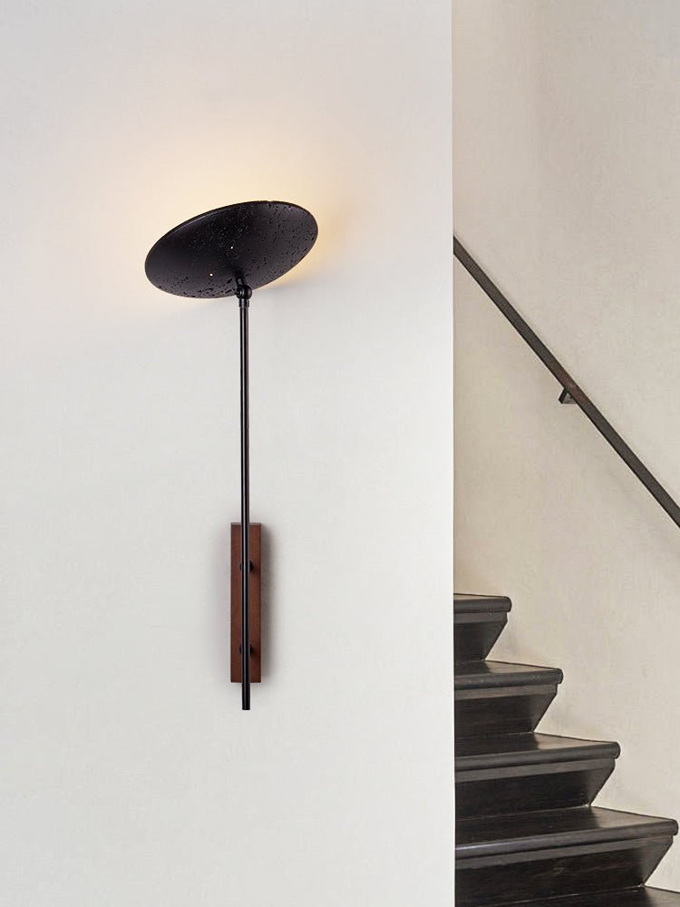 Fawn Sunflower Modern Black Travertine Wall Lamp