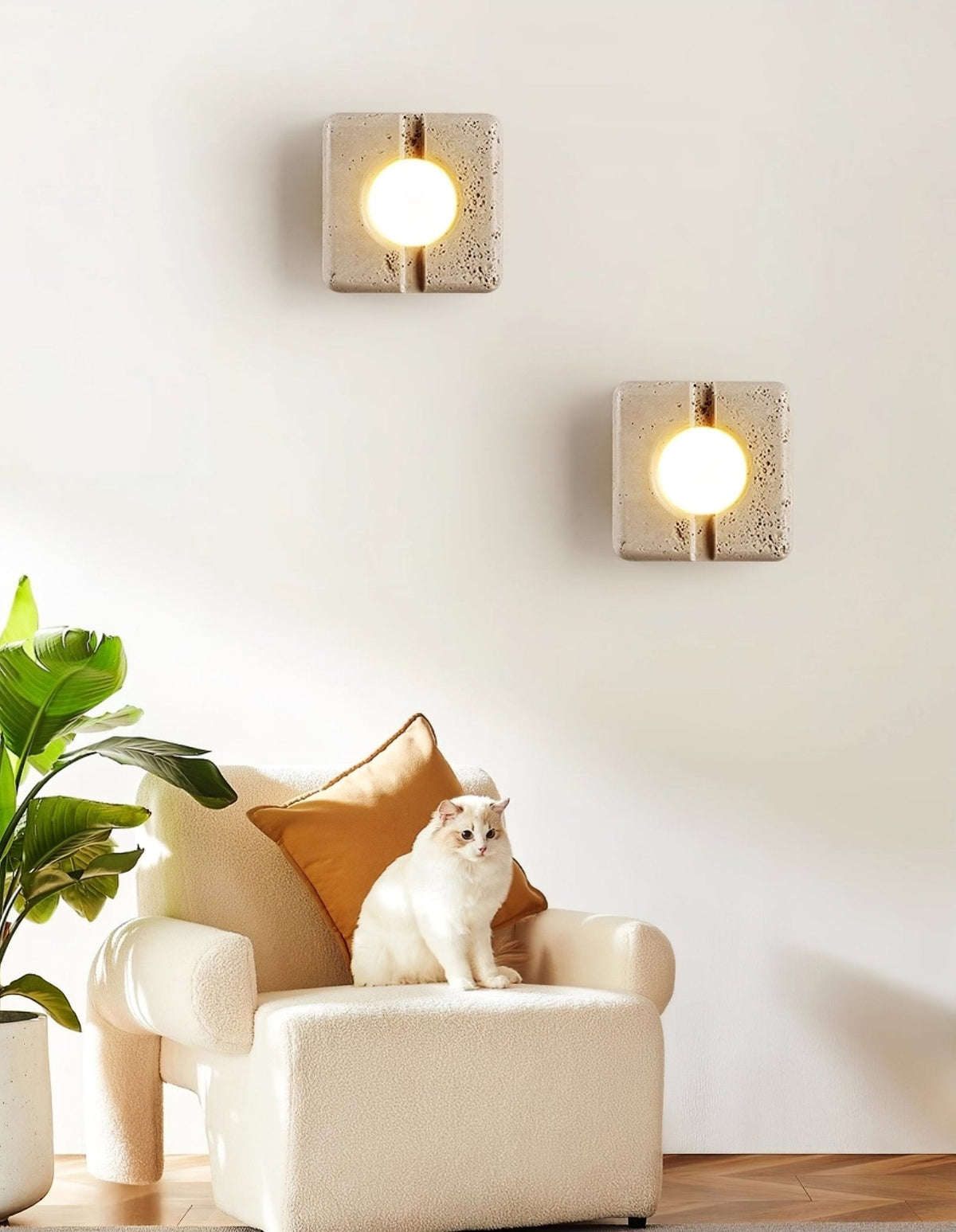 Valaora Travertine Wall Light