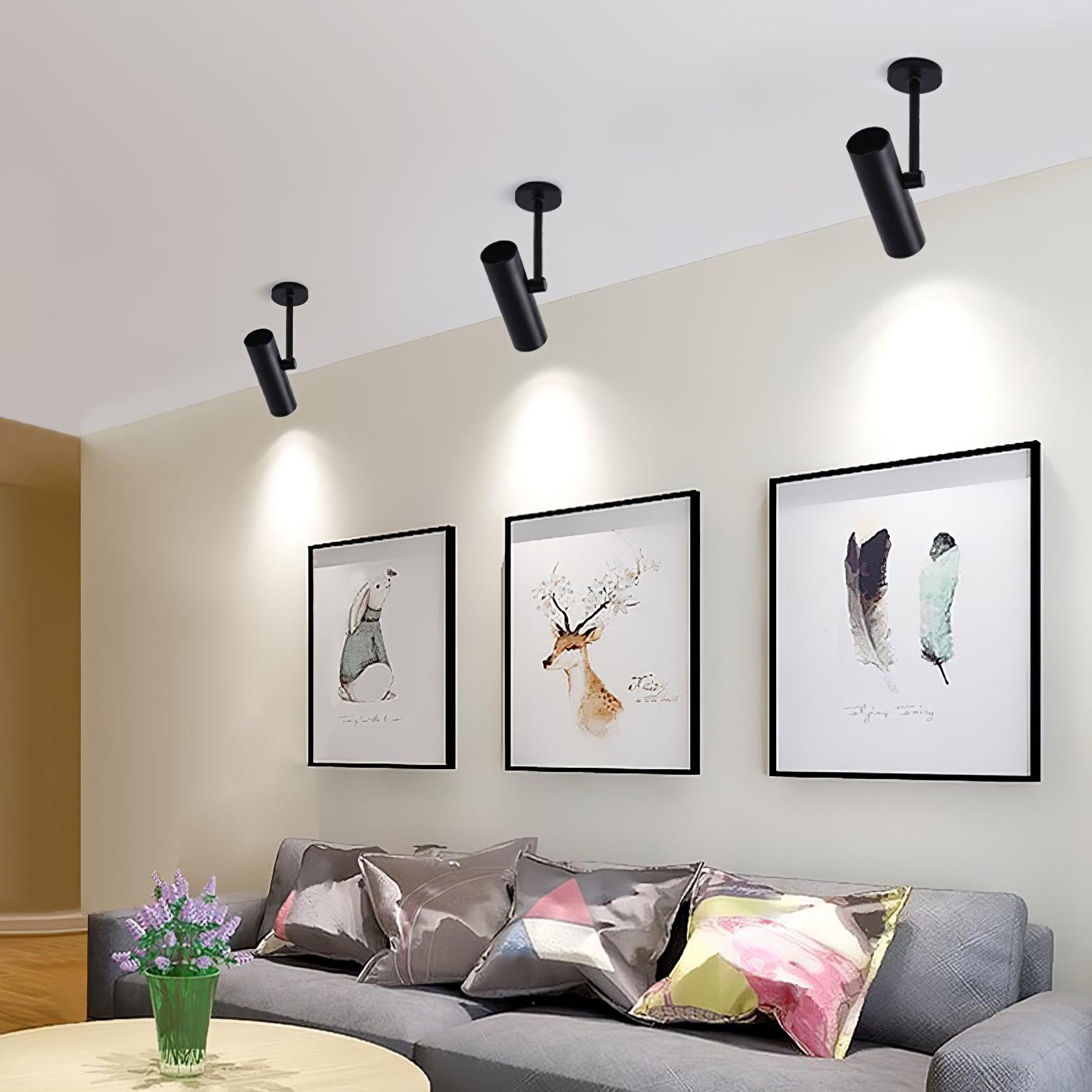 Solara Ceiling Light Cylinder Spotlight Industrial for Loft Study - Neutral Decor