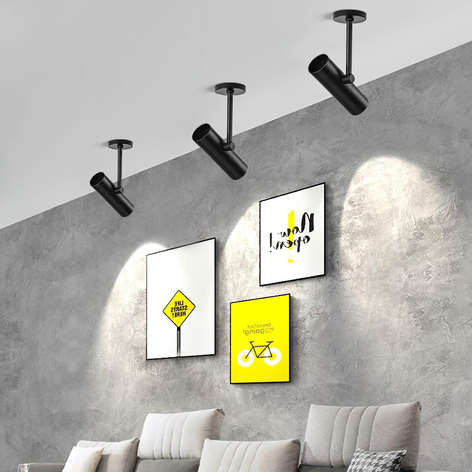 Solara Ceiling Light Cylinder Spotlight Industrial for Loft Study - Neutral Decor