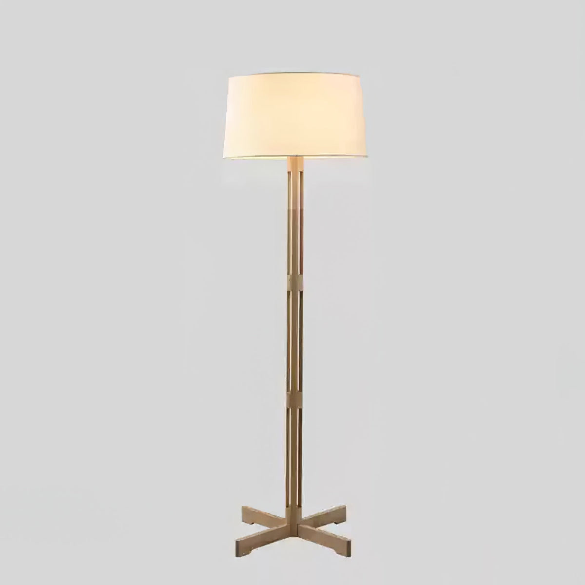 Quayen Wood Fabric Classic Floor Lamp