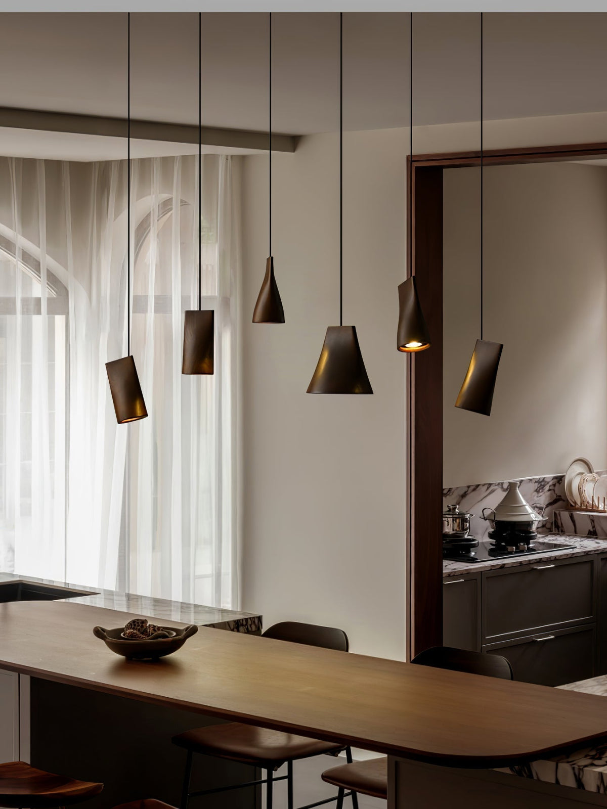 Sylorena Rustic Wood Pendant Light