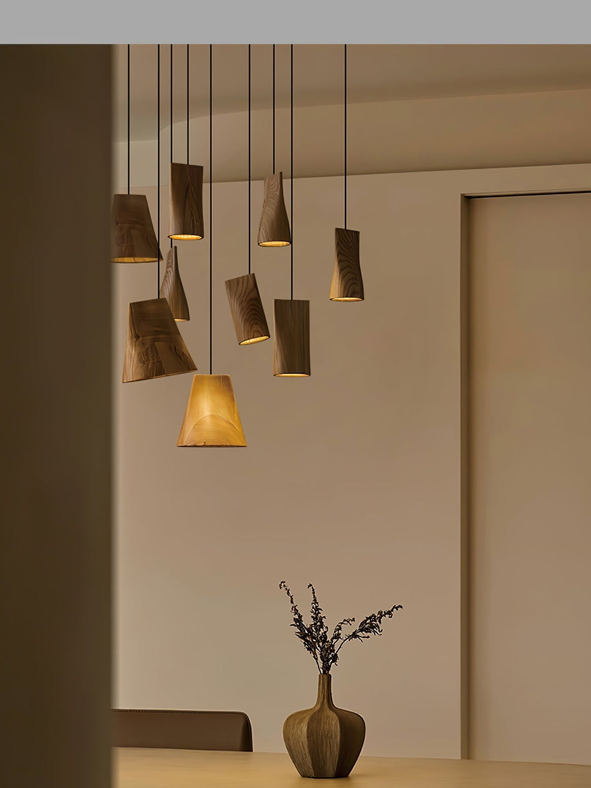 Sylorena Rustic Wood Pendant Light