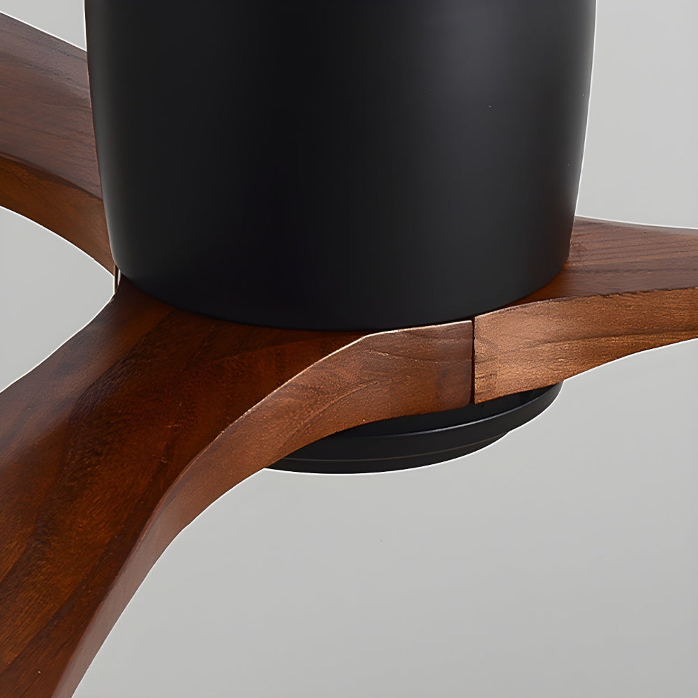 Elena Modern Wood Ceiling Fan Light