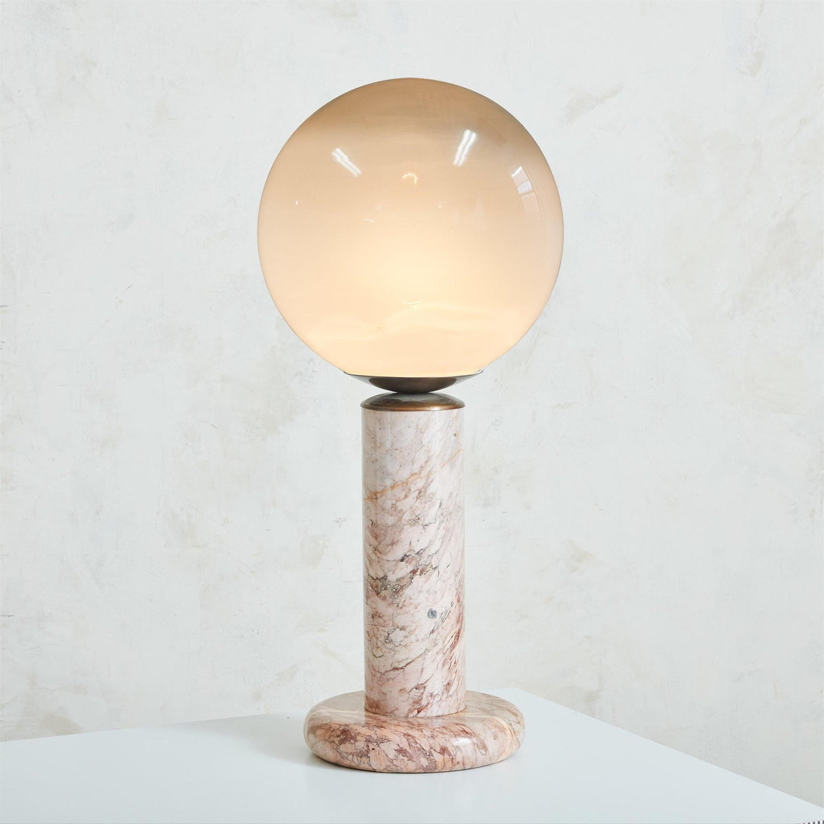 Neroina Maris Pink Marble Table Lamp