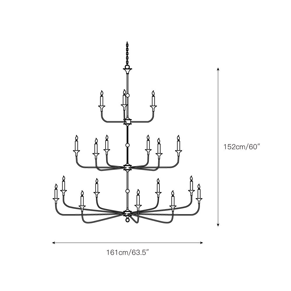 Wisp Grande Vintage Industrial Bronze Chandelier - Neutral Decor