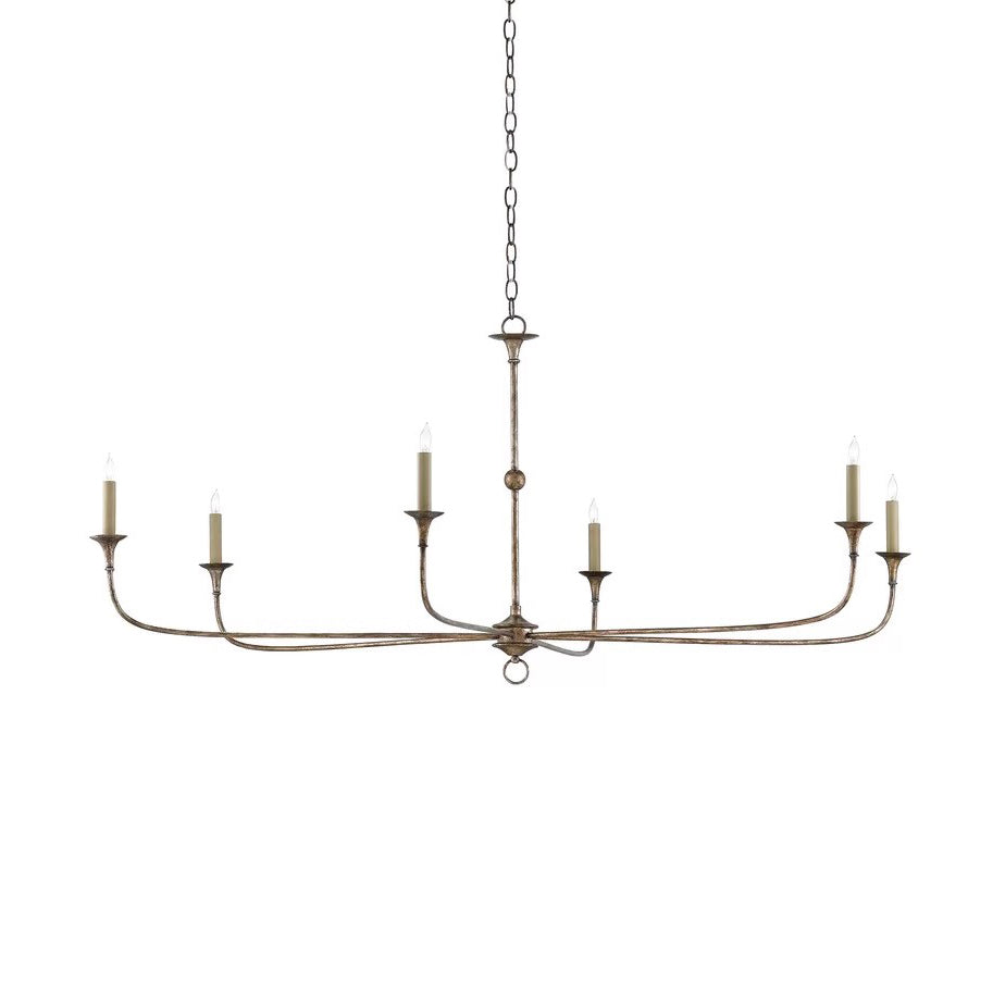 Unity Vintage Mid-century Bronze Chandelier