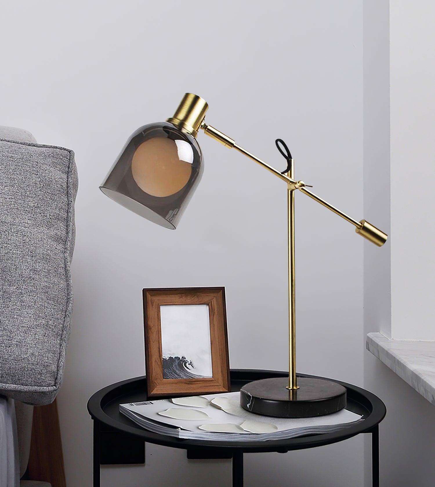 Locor Marble Industrial Table Lamp