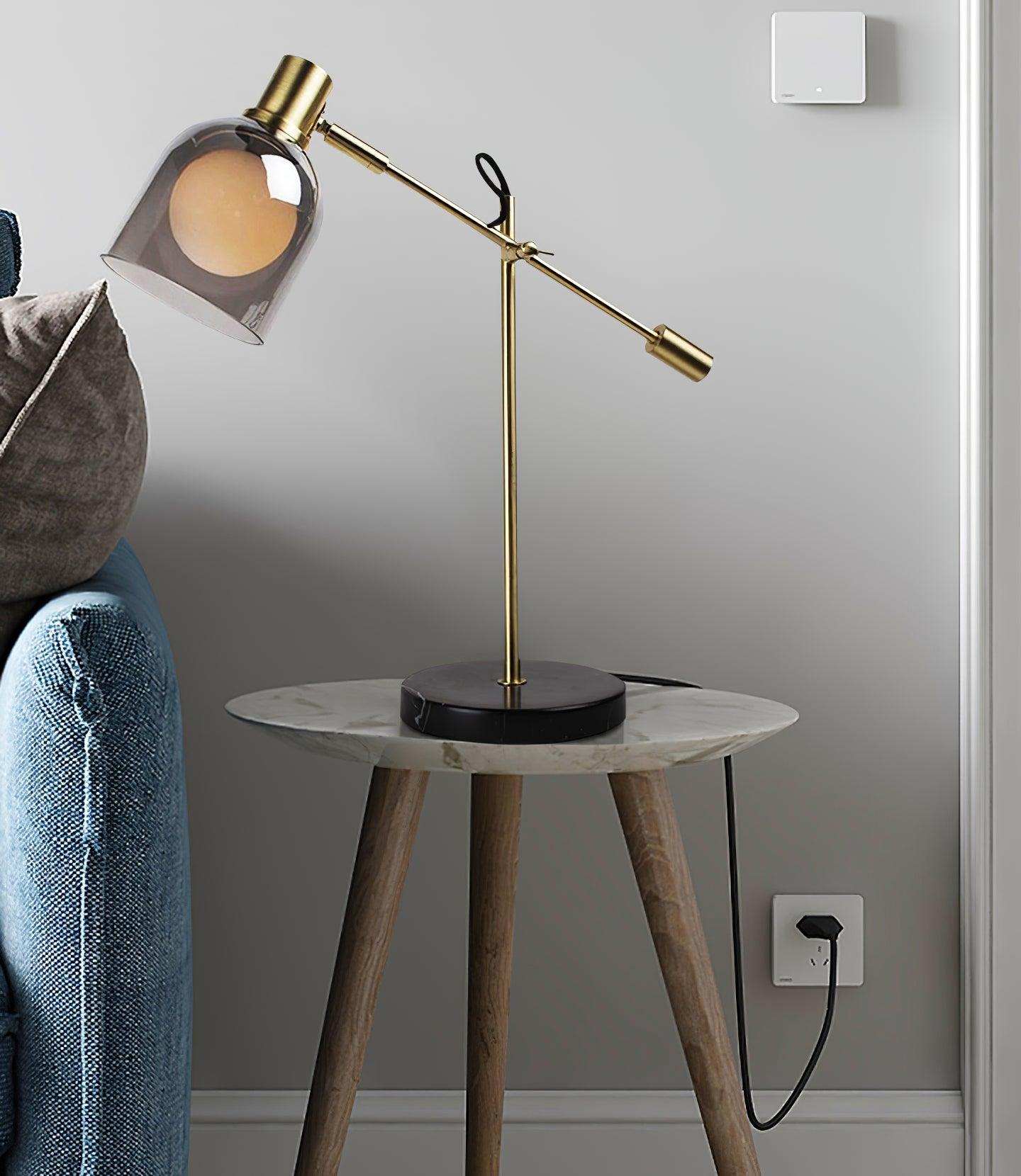 Locor Marble Industrial Table Lamp